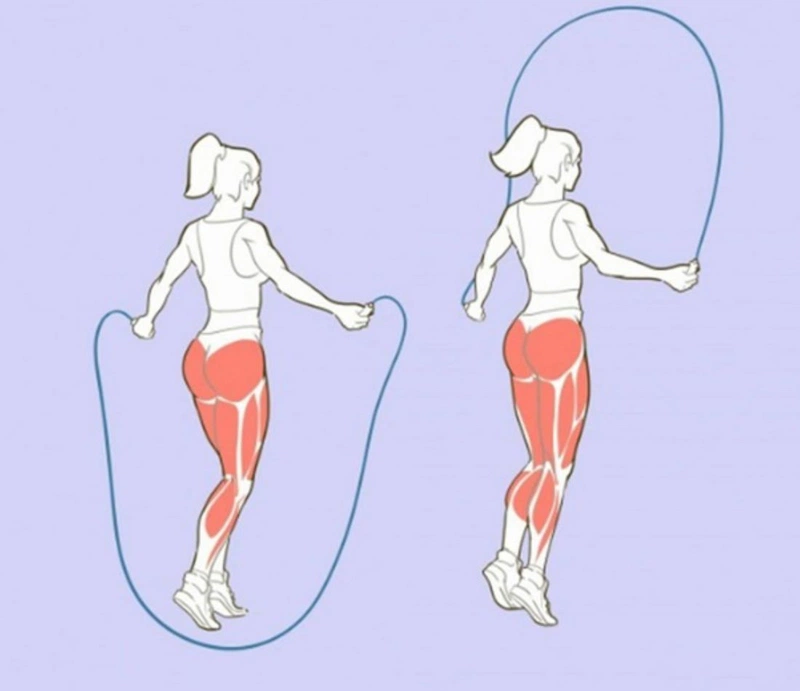 Nhảy dây đúng cách để không bị to bắp chân