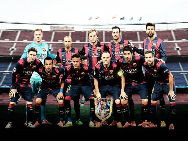 Sơ đồ đội hình Barca 2015 vô địch cúp C1 châu Âu